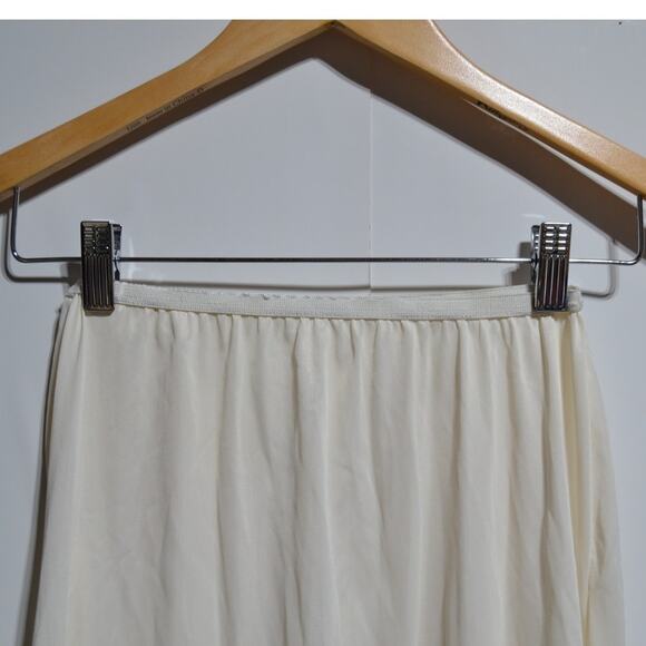 Vintage 1970's Maxi Lace Bottom Slip Skirt Cream Size Small - Picture 7 of 7